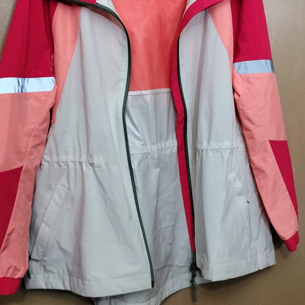 T by Talbots Coral and Cream Lightweight Jacket